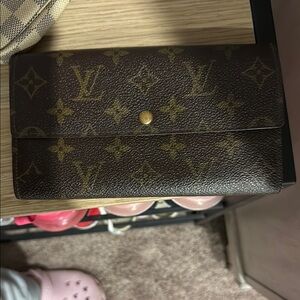 Louis Vuitton Brown and Gold Monogram Clutch